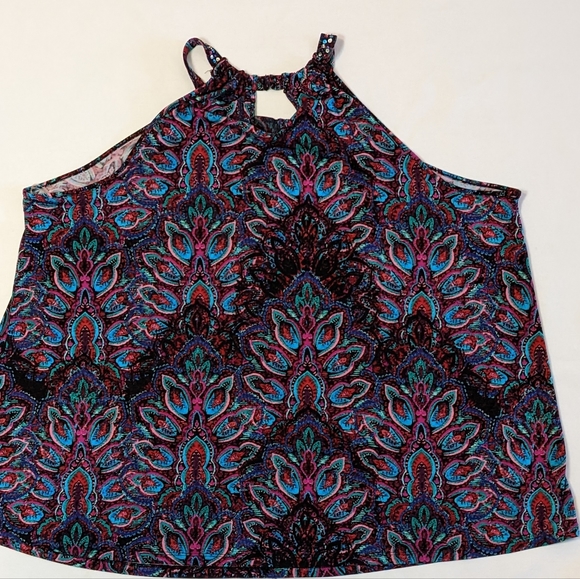 Size 26 Sequined boho tank top Lane Bryant summer - Picture 3 of 8